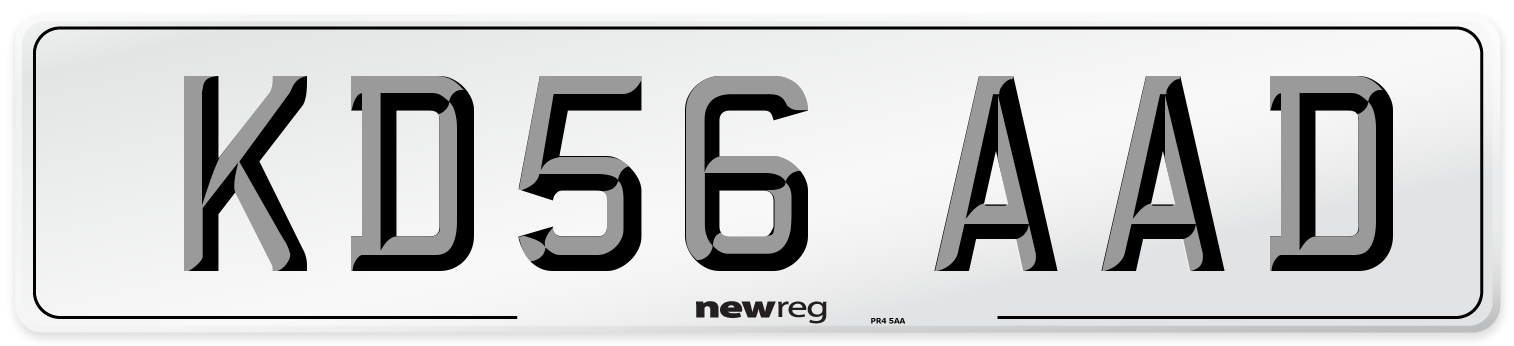 KD56 AAD Number Plate from New Reg